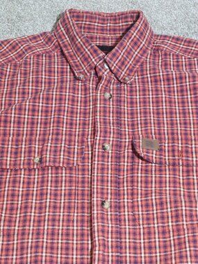 Riggs Workwear short sleeve plaid flannel shirt size L